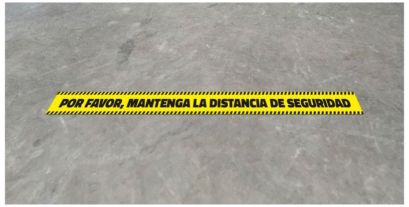 Vinilo distancia de seguridad