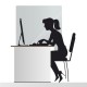 Protector de metacrilato para puestos de trabajo en oficinas