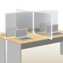 Separador metacrilato mesa oficina