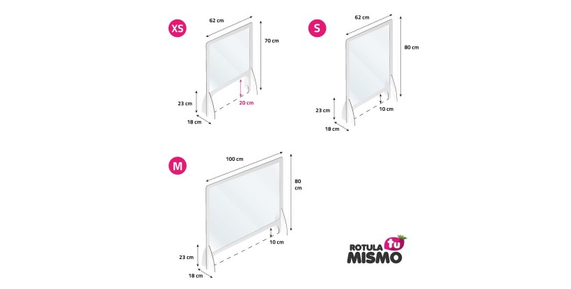 Protector de metacrilato para mostradores