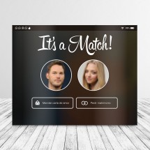 Photocall Boda It's a Match