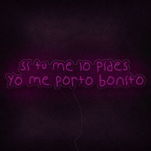 Neón si tu me lo pides yo me porto bonito