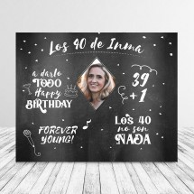 Photocall Cumpleaños efecto Pizarra