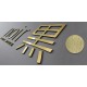 Letras de dibond satinado oro + metacrilato iluminado