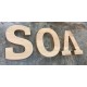 Letras Corpóreas de Madera de roble