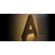 Letras corporeas de madera retroiluminadas