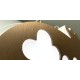 Letras de dibond satinado bronce + metacrilato iluminado