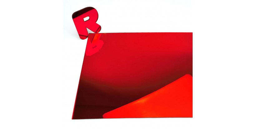 Letras metacrilato espejo rojo