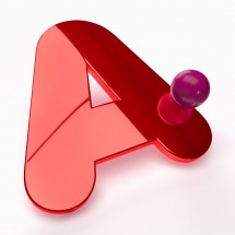 Letras metacrilato espejo rojo