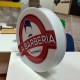 Banderola redonda para barbería
