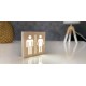 Señalización baño madera retroiluminada
