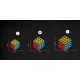 Neón cubo rubik