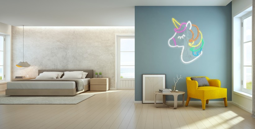 Neon unicornio