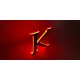 Letras de dibond satinado cobre + metacrilato iluminado