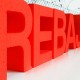 Letras rebajas escaparates rojas