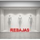 Letras rebajas vitrina rojas