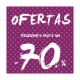 Cartel ofertas -70% puntitos