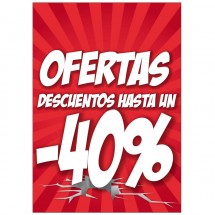 Cartel ofertas -40% Medi Market