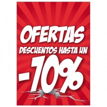 Cartel de Oferta -70% Medi Market
