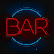 Neón BAR círculo