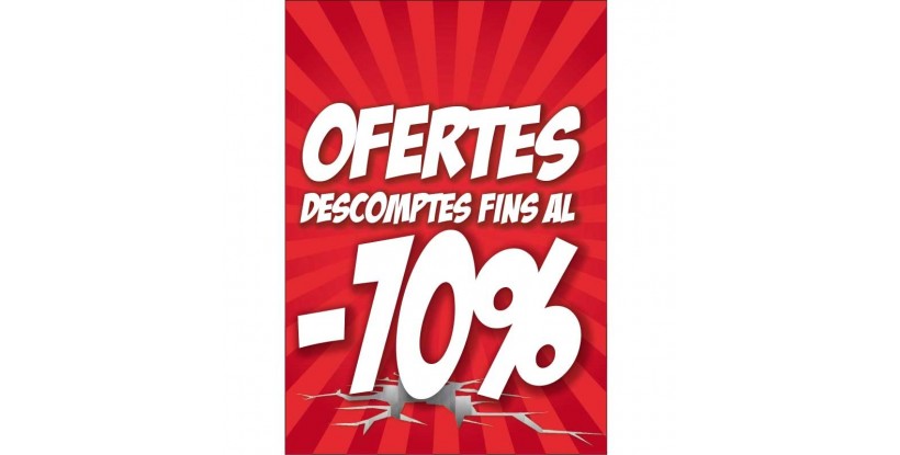 Cartel de Oferta -70% Medi Market