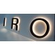 Letras 3D en acero inoxidable iluminadas