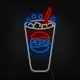 Neón pepsi vaso