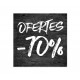 Cartel Ofertas 70% Ladrillo Negro