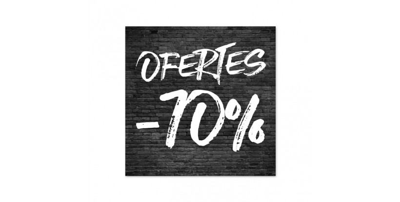 Cartel Ofertas 70% Ladrillo Negro