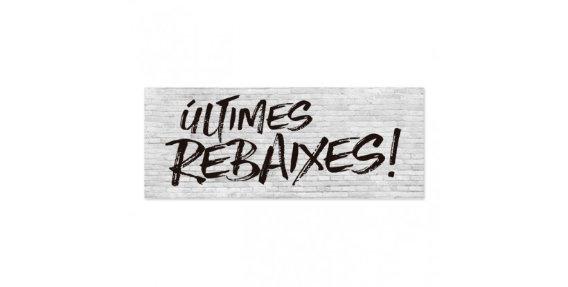 Cartel Últimas Rebajas Ladrillo Blanco