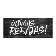 Cartel Últimas Rebajas Ladrillo Negro