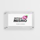 Doble placa de metacrilato horario
