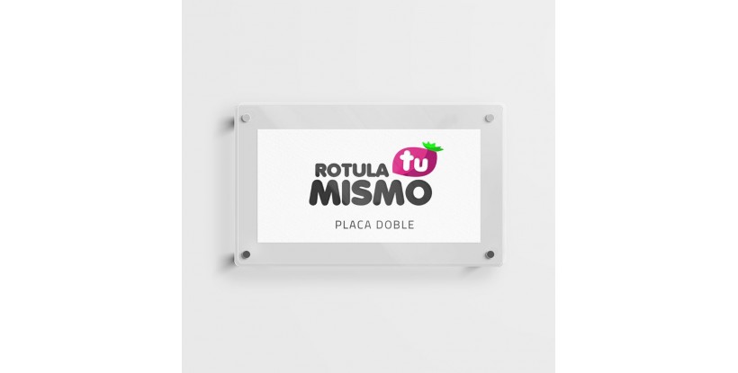 Doble placa de metacrilato horario