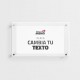 Placa metacrilato intercambiable