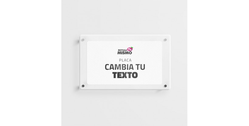 Placa metacrilato intercambiable