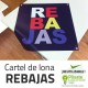 Cartel Rebajas Cuadrado Lona
