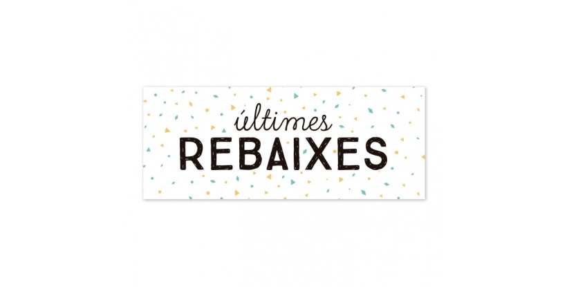 Cartel Últimas Rebajas Confetti