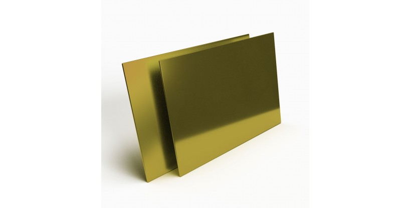 Metacrilato espejo dorado