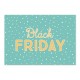 Cartel Black Friday Confetti turquesa