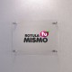 Placa de metacrilato transparente elegante