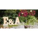 Iniciales de novios para photocall de boda