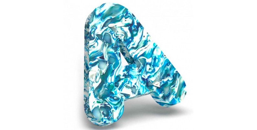 Letras con material reciclado