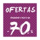 Cartel ofertas -70% puntitos