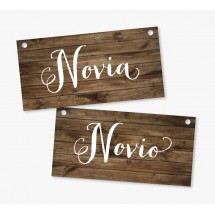 Carteles Boda Novia y Novio
