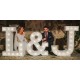 Iniciales de novios para photocall de boda