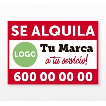 Cartel Se Alquila para inmobiliaria