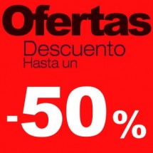 Cartel rebajas Ofertas -50%
