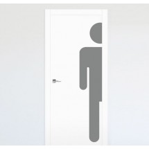 Adhesivo señalización baño gigante