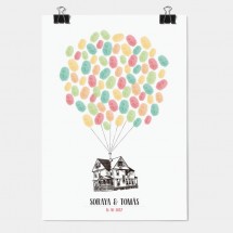 Árbol de huellas casa boda