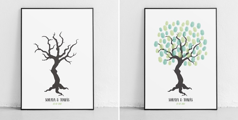 Árbol de huellas boda